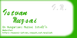 istvan muzsai business card